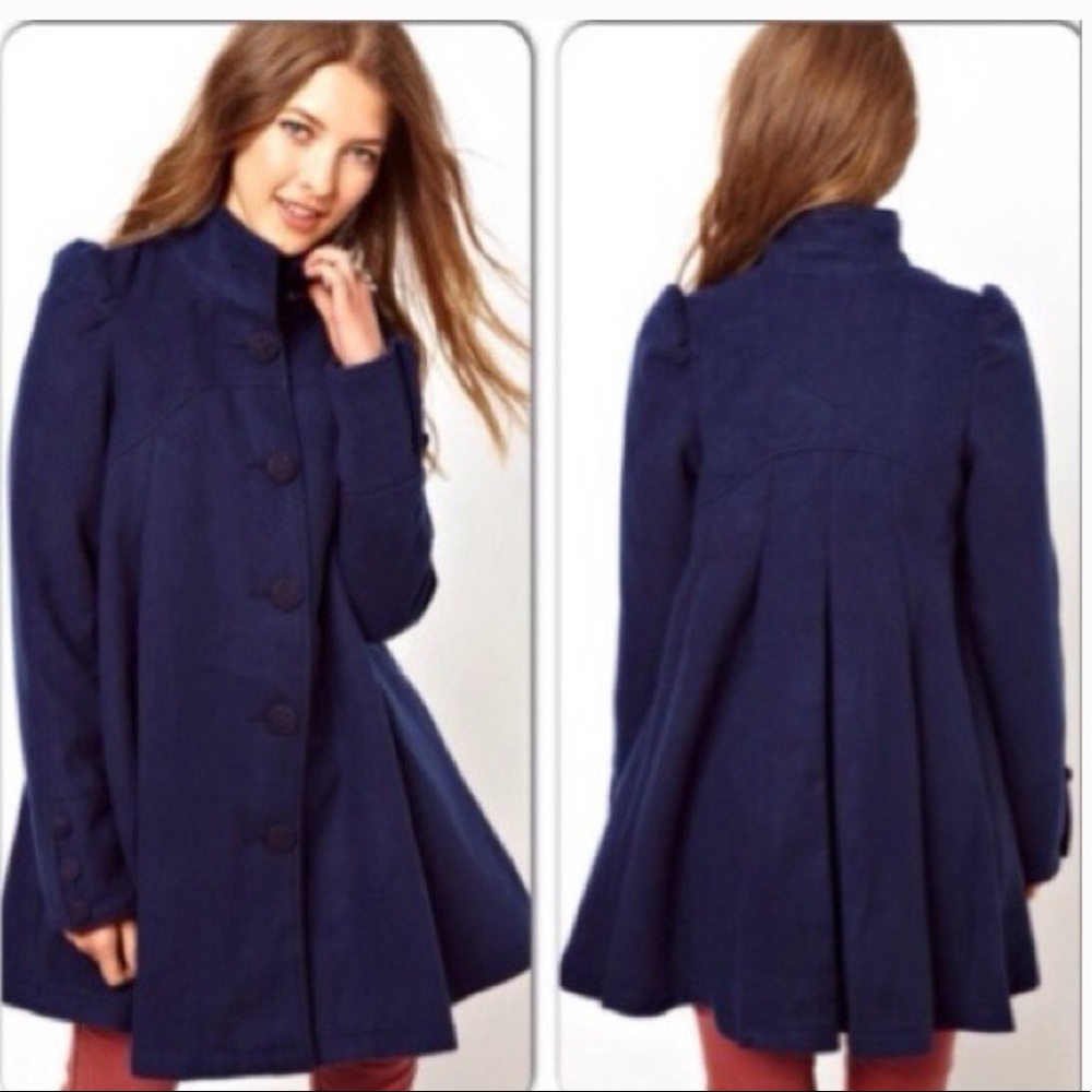 Free People Navy Blue Women's Coat